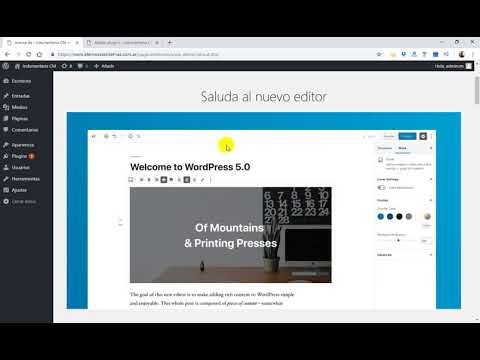 Miniatura · Como instalar Wordpress 5.0 y volver a la versión clásica del editor